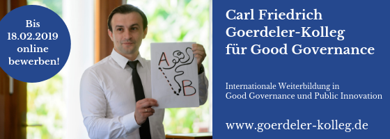 Конкурс заявок на програму «Коледж імені Карла Фрідріха Гьорделера «Good Governance» 2019/2020