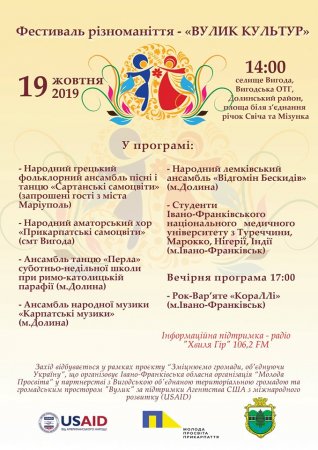Фестиваль різноманіття «Вулик культур» у Вигодській ОТГ