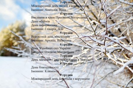Календар свят та пам’ятних дат