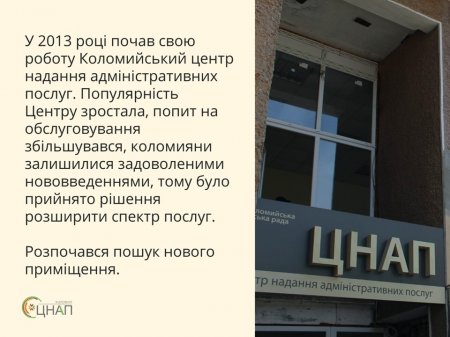 Діяльність Коломийського ЦНАПу та віддалених територіальнх підрозділів
