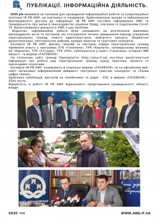 Звіт про роботу ІФ РВ АМУ за 2020 рік
