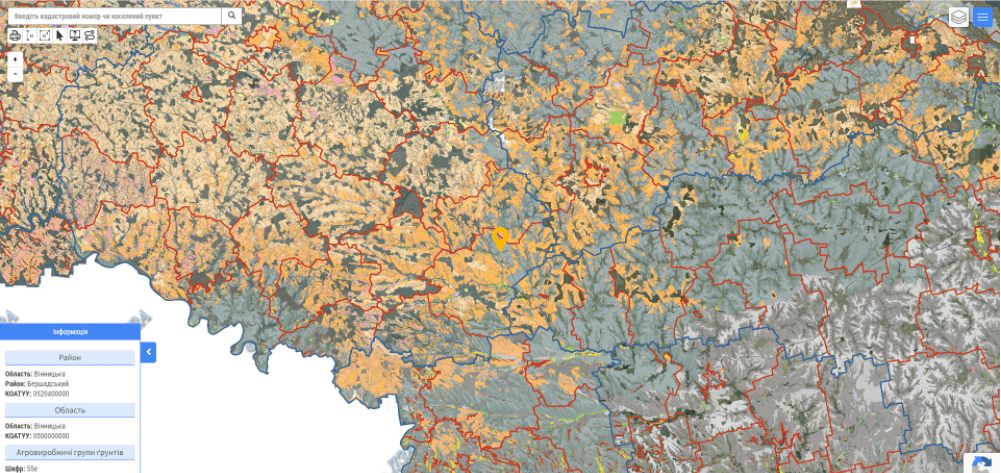 На Публічній кадастровій карті додано нові інформаційні шари