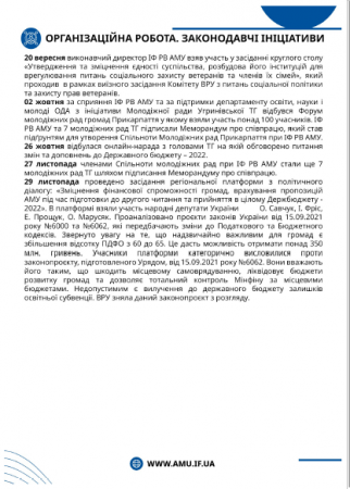 Звіт про роботу ІФ РВ АМУ за 2021 рік